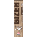 GIZEH King Size slim + Tips Brown